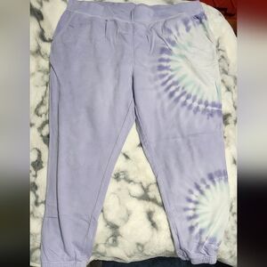 Wildfox Light Lavender Tie-Dye Joggers